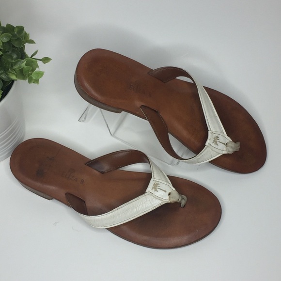 Eliza B. | Leather Flip Flops/Sandals - Picture 7 of 8